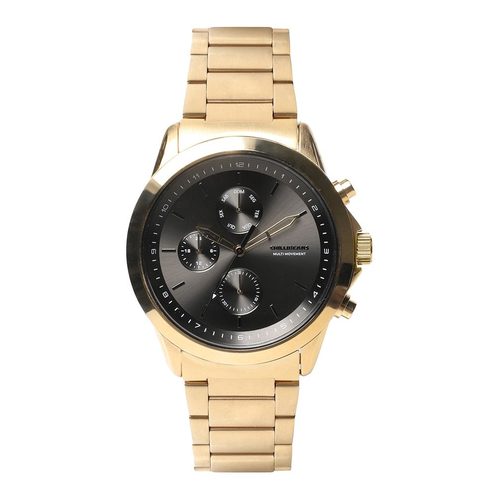 RE.MT.1751-2121.1  Relogio Analogico Masculino Chilli Beans Multifuncao Dourado -3-